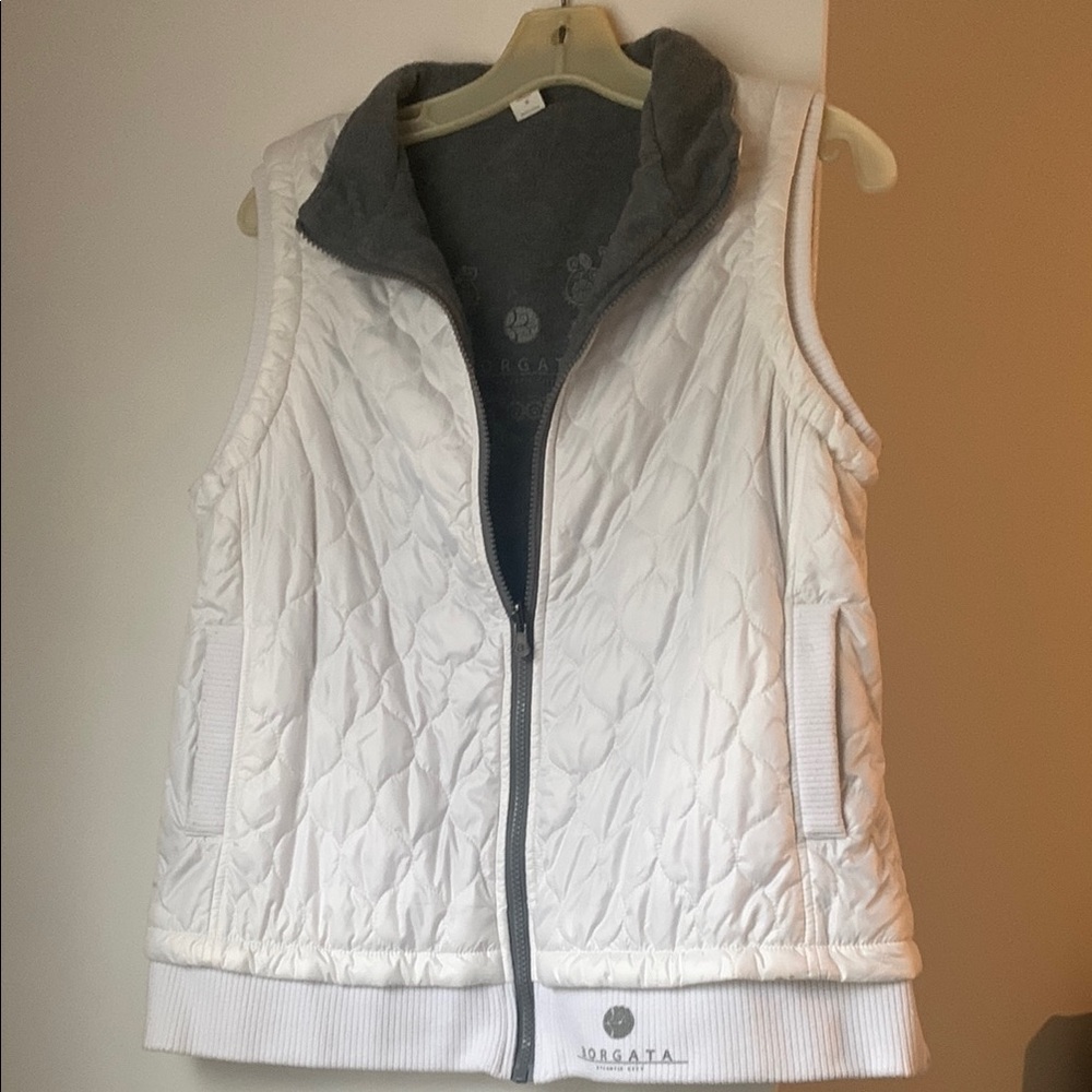 Women's White Quilted Vest